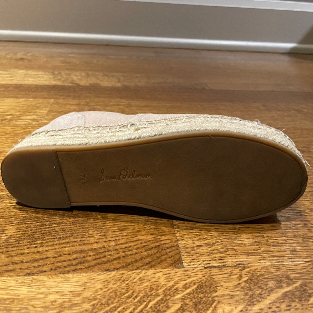 Sam Edelman Espadrille Wedge Shoe -Blush suede - Picture 7 of 12